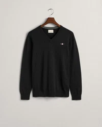 Gant Strickpullover CLASSIC COTTON V-NECK navy/hellgrau/kirschrot/schwarz