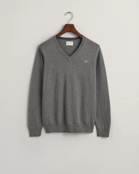 Gant Strickpullover CLASSIC COTTON V-NECK Dunkelgrau/Grau/Hellgrau