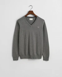 Gant Strickpullover CLASSIC COTTON V-NECK Dunkelgrau/Grau/Hellgrau