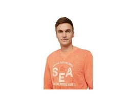 TOM TAILOR Sweatshirt uni Orange/Rosa