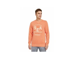 TOM TAILOR Sweatshirt uni Orange/Rosa