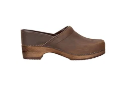 Sanita Wood Jamie Clog Braun/Dunkelbraun/Beige