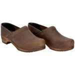 Sanita Wood Jamie Clog Braun/Dunkelbraun/Beige