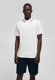 Poloshirt mit Kontrastpiping am Kragen