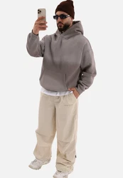 COFI Casuals Hoodie Spray Basic Oversized Hoodie Braun/Beige/Grau/Gelb/Hellgrau/Khaki