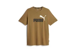 PUMA T-Shirt ESS+ Essentials 2 Col Logo Tee (586759) Dunkelgrün/Khaki/Braun/Grün