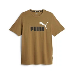PUMA T-Shirt ESS+ Essentials 2 Col Logo Tee (586759) Dunkelgrün/Khaki/Braun/Grün