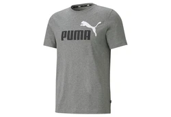 PUMA T-Shirt ESS+ Essentials 2 Col Logo Tee (586759) Dunkelgrau/Grau