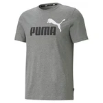PUMA T-Shirt ESS+ Essentials 2 Col Logo Tee (586759) Dunkelgrau/Grau