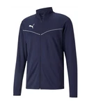 PUMA Sweatjacke teamRISE Poly Trainingsjacke Dunkelblau/Hellblau/Blau