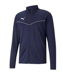 PUMA Sweatjacke teamRISE Poly Trainingsjacke Dunkelblau/Hellblau/Blau