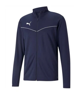 PUMA Sweatjacke teamRISE Poly Trainingsjacke Dunkelblau/Hellblau/Blau