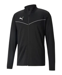 PUMA Sweatjacke teamRISE Poly Trainingsjacke Rot/Schwarz/Grau