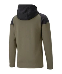 PUMA Sweatjacke teamCUP Casuals Kapuzenjacke Dunkelgrün/Grün