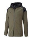 PUMA Sweatjacke teamCUP Casuals Kapuzenjacke Dunkelgrün/Grün