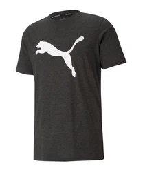 PUMA T-Shirt FAV Heather Cat T-Shirt Training Dunkelgrau/Grau