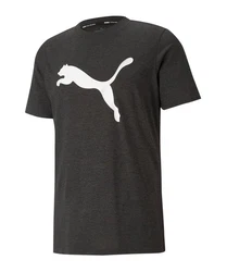 PUMA T-Shirt FAV Heather Cat T-Shirt Training Dunkelgrau/Grau