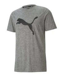 PUMA T-Shirt FAV Heather Cat T-Shirt Training Dunkelgrau/Grau/Hellgrau