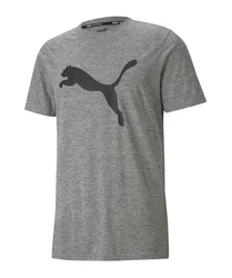 PUMA T-Shirt FAV Heather Cat T-Shirt Training Dunkelgrau/Grau/Hellgrau