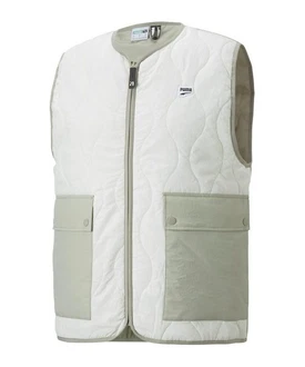 PUMA Sweatjacke Downtown Padded Weste Beige