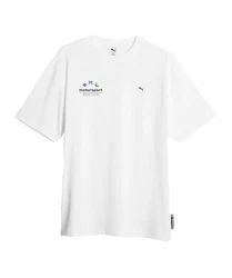 PUMA T-Shirt X BMW Graphic T-Shirt Weiß/Creme/Dunkelblau