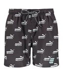 PUMA Funktionshose Badehose Schwarz/Dunkelgrau/Grau