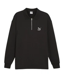 PUMA Sweatshirt Better Classics Polo Crew Schwarz