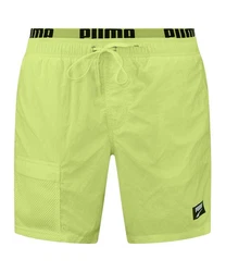 PUMA Badeshorts Swim Utility Mid Badehose Grün/Gelb