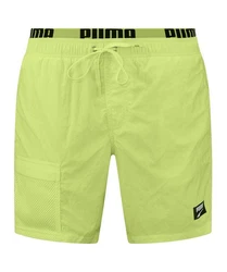 PUMA Badeshorts Swim Utility Mid Badehose Grün/Gelb