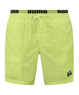 PUMA Badeshorts Swim Utility Mid Badehose Grün/Gelb