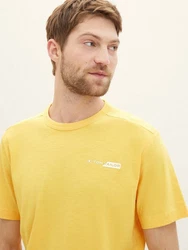 TOM TAILOR Shirt mit Logo Print Gelb