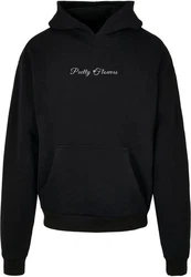 Merchcode Kapuzensweatshirt Ladies Pretty Flowers Cropped Tee Grau/Braun/Schwarz