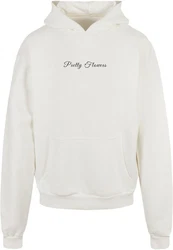 Merchcode Kapuzensweatshirt Ladies Pretty Flowers Cropped Tee Grau/Braun