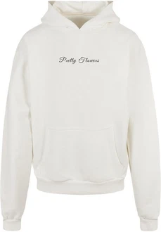 Merchcode Kapuzensweatshirt Ladies Pretty Flowers Cropped Tee Grau/Braun