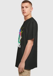 Merchcode T-Shirt Tennis Love Herren Schwarz/Mischfarben/Orange/Rosa