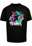 Merchcode T-Shirt Tennis Love Herren Schwarz/Mischfarben/Orange/Rosa