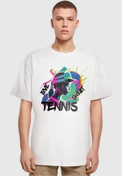 Merchcode T-Shirt Tennis Love Herren Weiß/Rosa/Orange/Rot