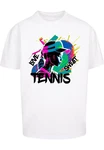 Merchcode T-Shirt Tennis Love Herren Weiß/Rosa/Orange/Rot