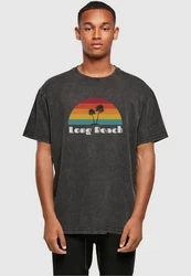 Merchcode Herren Long Beach X Tee Acid Washed