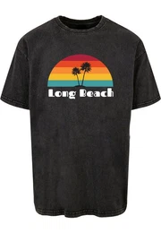 T-Shirt Herren Long Beach X Acid Washed Heavy Oversize Tee (1-tlg)