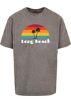 Merchcode Herren Long Beach X Tee Rot/Khaki/Braun/Beige/Rosa/Hellgrau