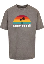 T-Shirt Herren Long Beach X Acid Washed Heavy Oversize Tee (1-tlg)