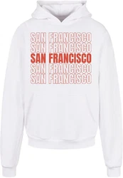 Merchcode Kapuzensweatshirt San Francisco Ultra Heavy Hoody Gold/Weiß/Rosa/Rot/Gelb