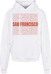 Merchcode Kapuzensweatshirt San Francisco Ultra Heavy Hoody Gold/Weiß/Rosa/Rot/Gelb