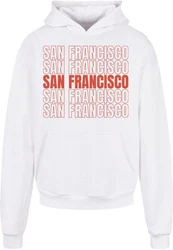 Merchcode Kapuzensweatshirt San Francisco Ultra Heavy Hoody Gold/Weiß/Rosa/Rot/Gelb