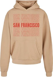 Merchcode Kapuzensweatshirt San Francisco Ultra Heavy Hoody Gelb/Gold/Beige