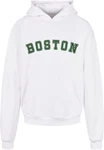 Merchcode Kapuzensweatshirt Boston Ultra Heavy Hoody Dunkelrot/Weiß/Rot/Creme/Braun