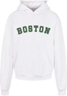 Merchcode Kapuzensweatshirt Boston Ultra Heavy Hoody Dunkelrot/Weiß/Rot/Creme/Braun