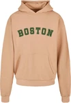 Merchcode Kapuzensweatshirt Boston Ultra Heavy Hoody Dunkelrot/Braun/Beige/Khaki