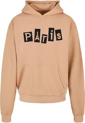 Merchcode Kapuzensweatshirt Paris Ultra Heavy Hoody Braun/Beige